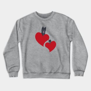 Groenendael Belgian Shepherd in Heart Crewneck Sweatshirt